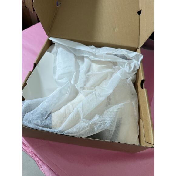 NIB Coutgo Womens Ankle Boots Chunky Block Heel Two Tone Round Toe Side Zipper 8 - Picture 9 of 9